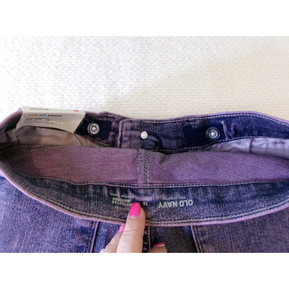 Old Navy‎ Kids Purple Rockstar Jeggings High Rise 360 Stretch Jeans Size 16 NWT